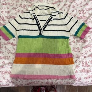 Mango Striped Multicolor Top
